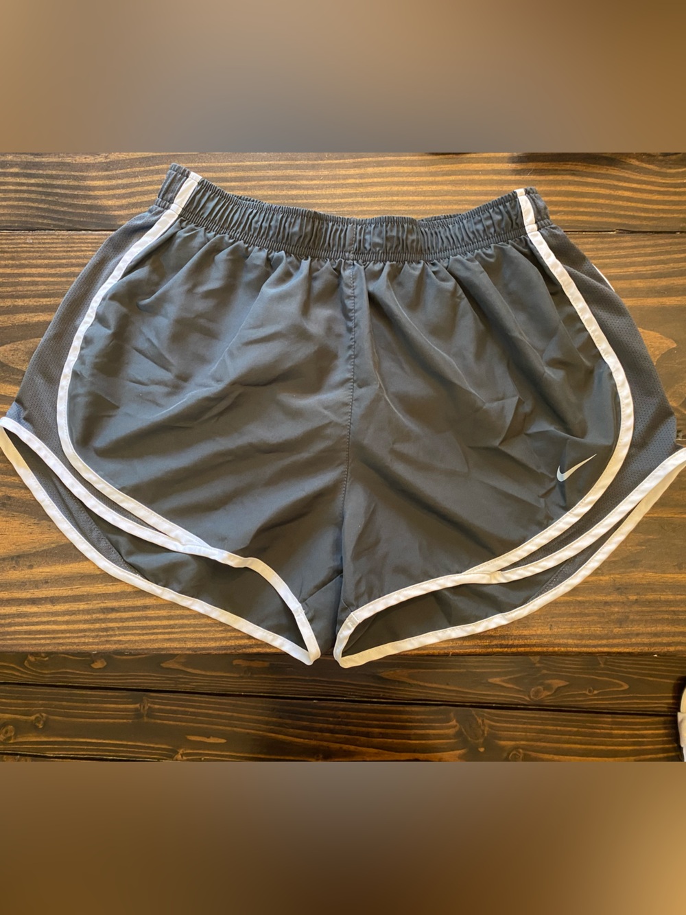 Nike Charcoal Black Dri-FIT Athletic Shorts with Subtle Grey Swoosh